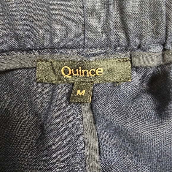 Quince 100% European Linen Pants Navy Pull On Size Medium - Picture 4 of 7